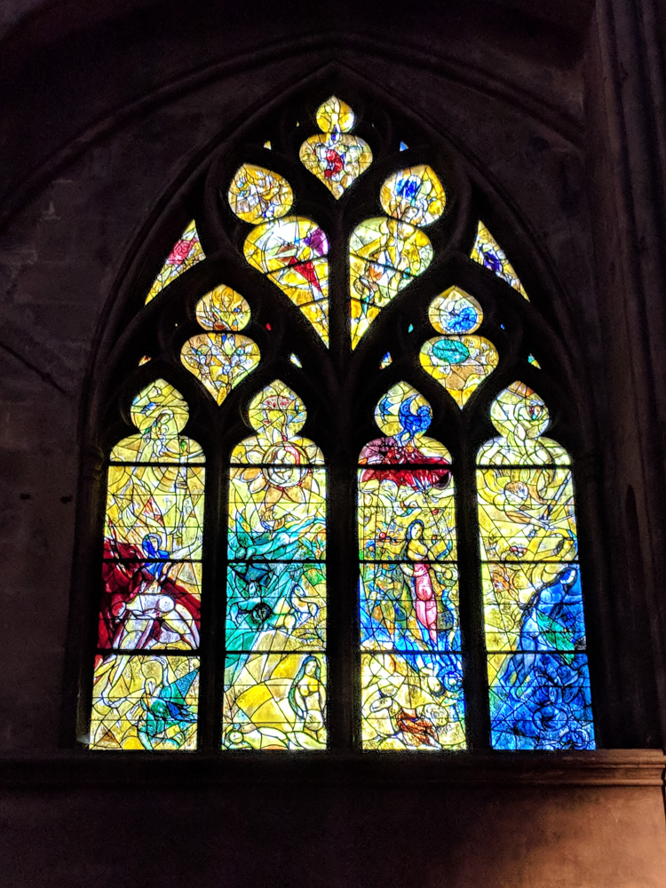 one of several Chagall windows in the Metz Cathedral