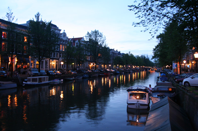 canal at sunset