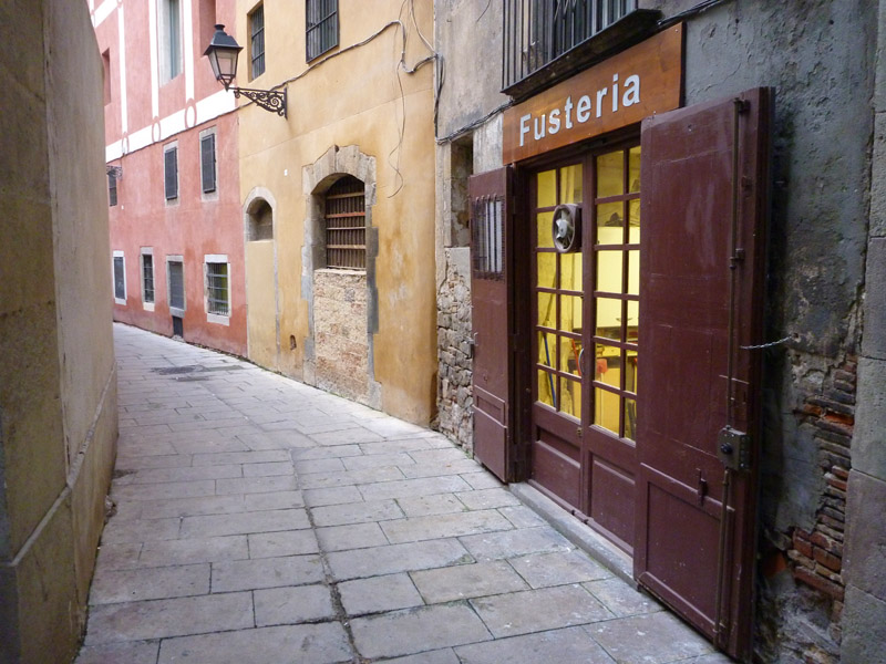 typical street in Gothic Quarter