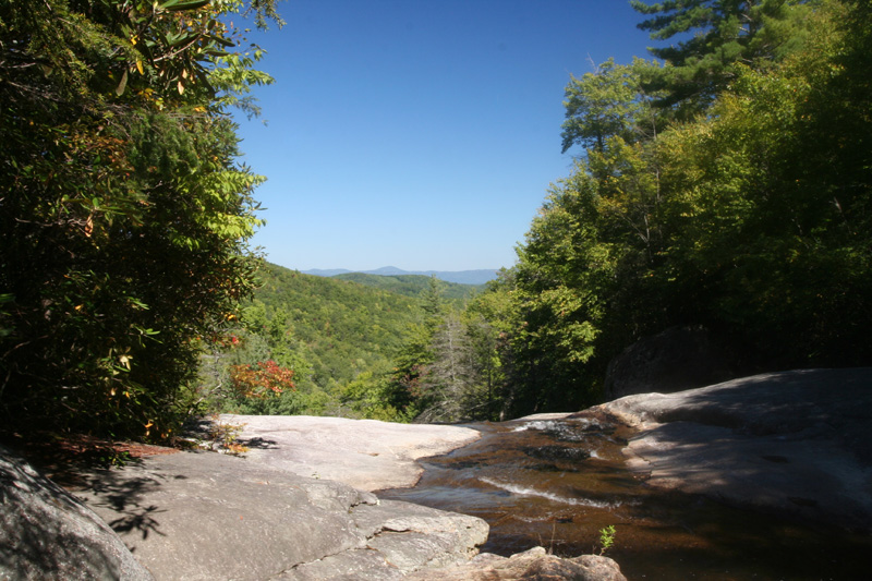 from the top of the falls