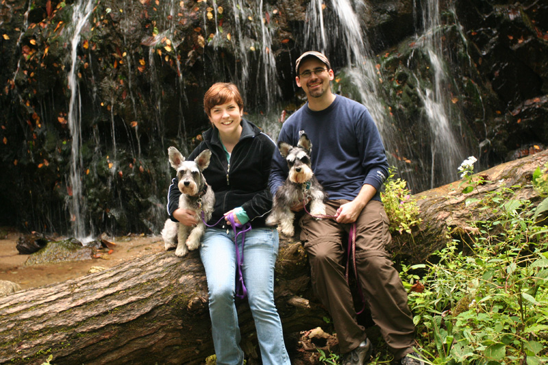 us and pups @ Glen Burney Falls