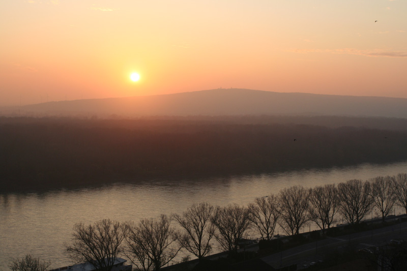 sunset over the Danube