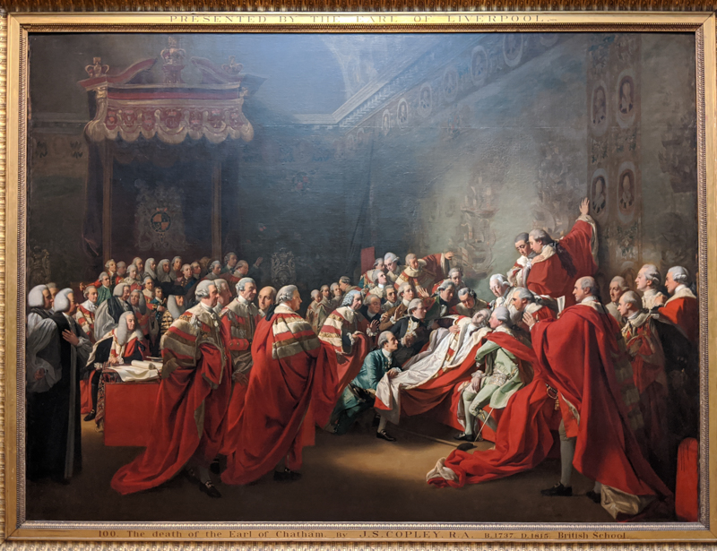 "The Death of the Earl of Chatham" - National Portrait Gallery