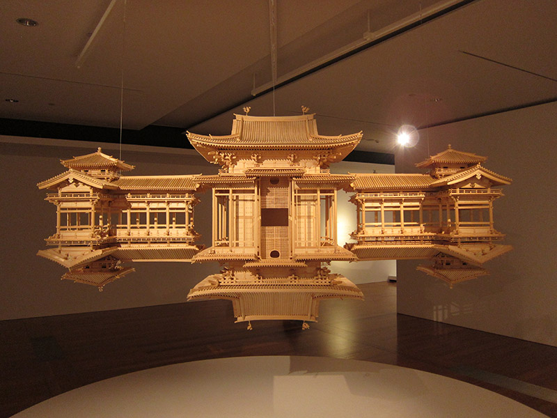 reflected wooden house by Takahiro Iwasaki