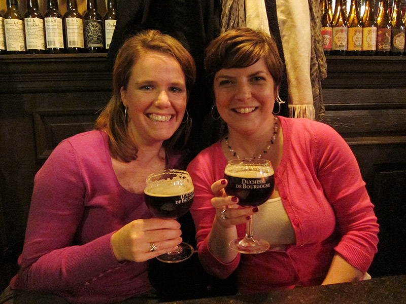 Meg and I with the Duchesse (on draft!)