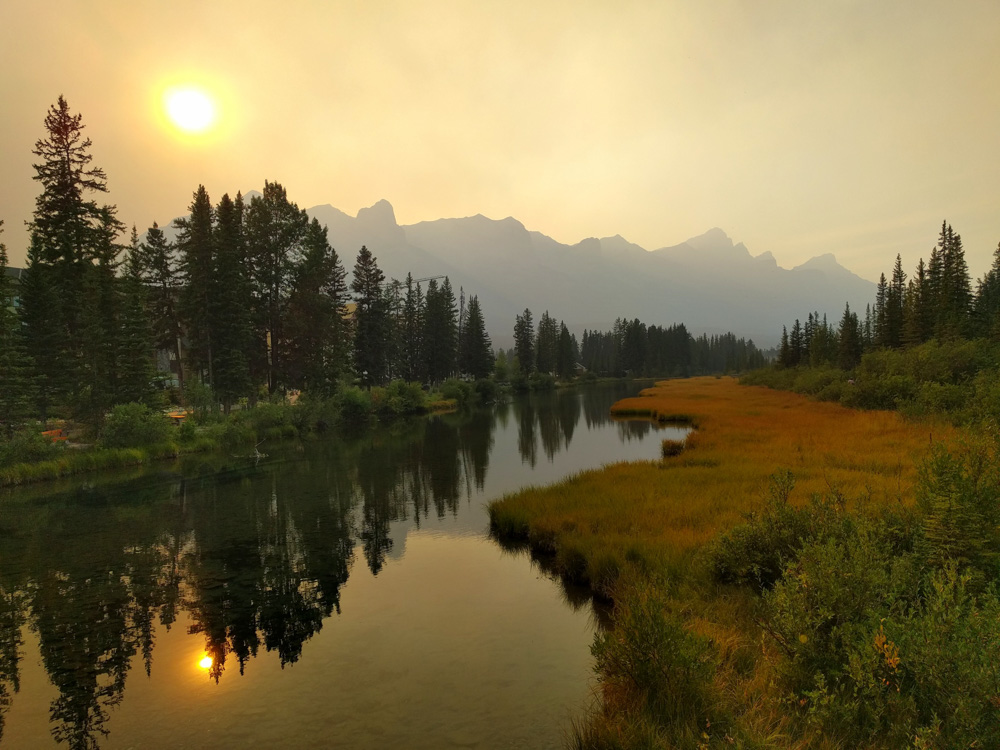 Canmore Riverside Trail @ sunset