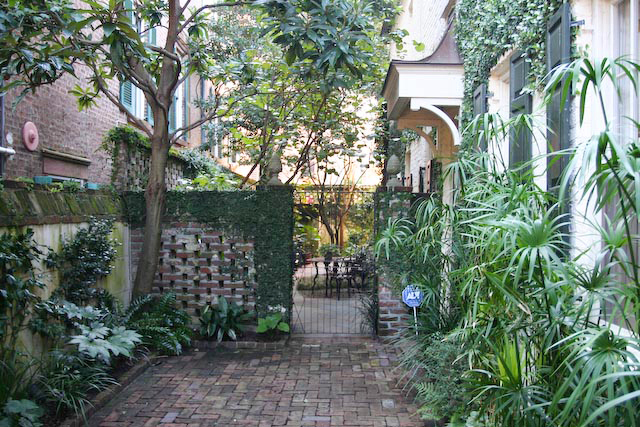 a charming courtyard