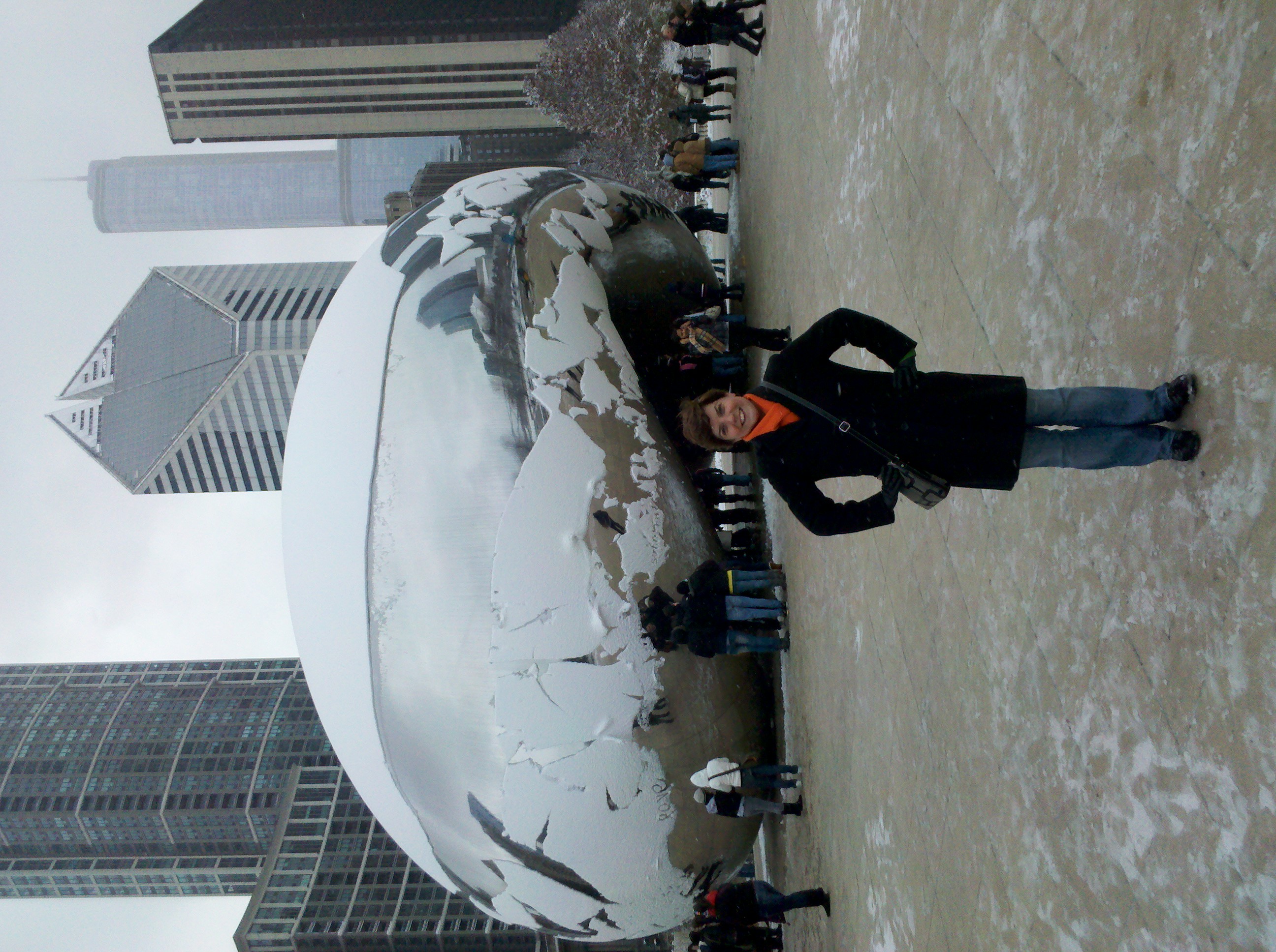 A snowy bean