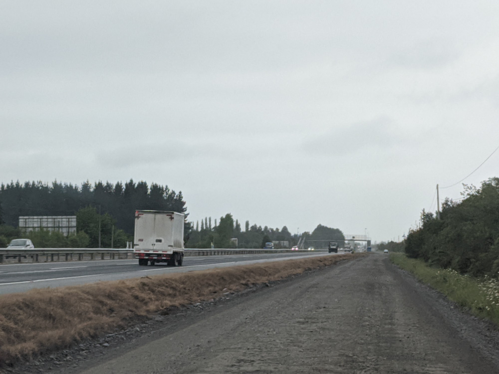 to prevent a toll - Google had us take a gravel service road