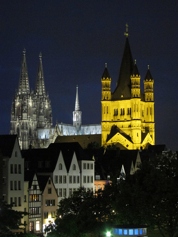 cathedrals at night