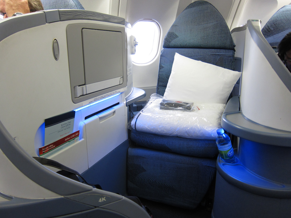 Air Canada business class - seat 4K