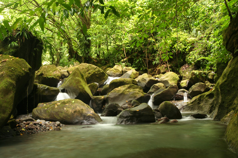 small falls downstream from Sari Sari