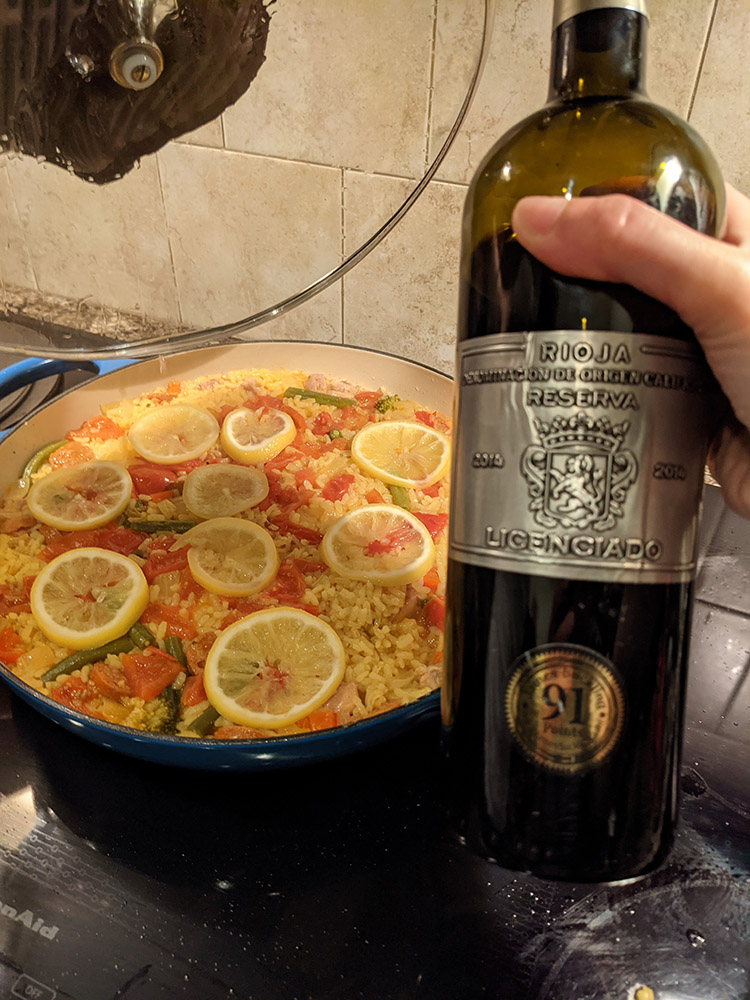 the doomed paella w/ a lovely wine