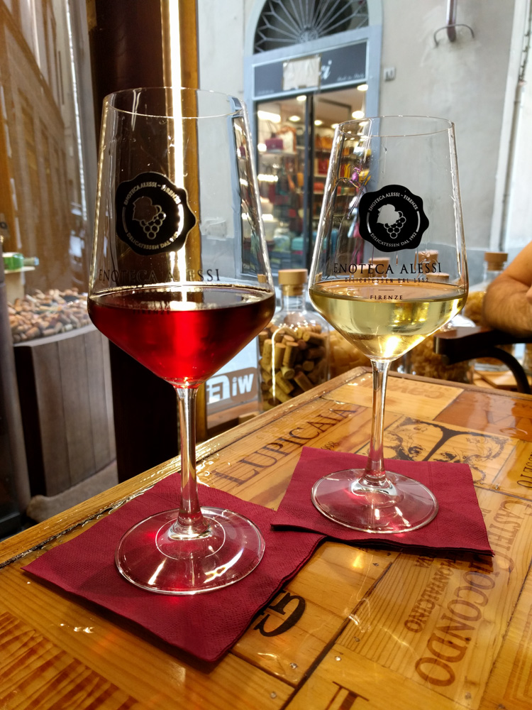 glasses of wine @ Enoteca Alessi