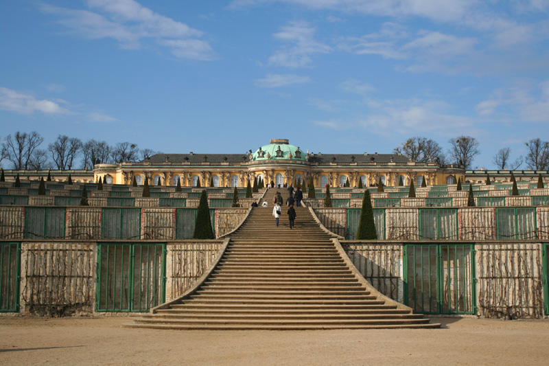 the terraced gardens of Sanssouci