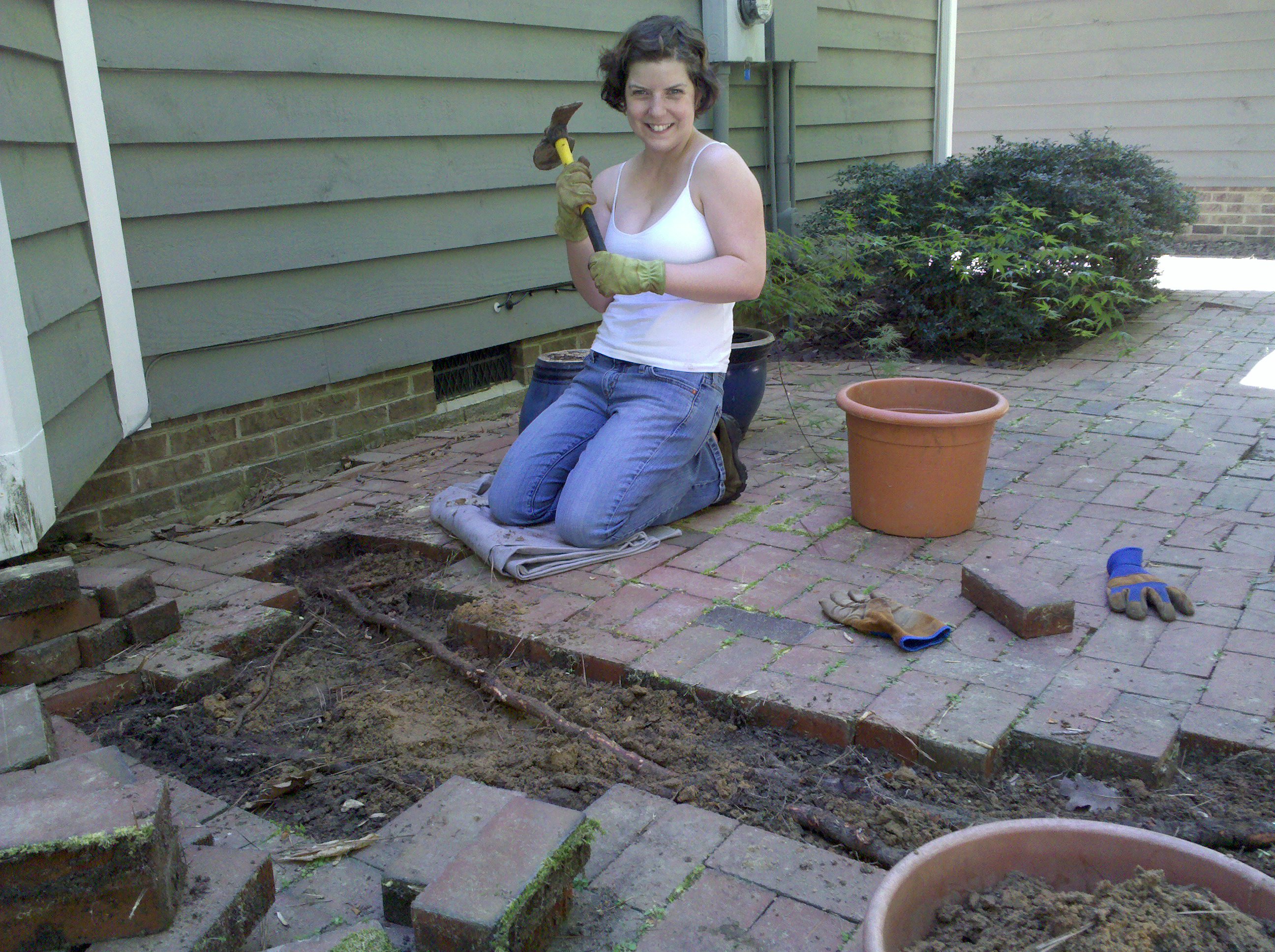 leandra with garden tools