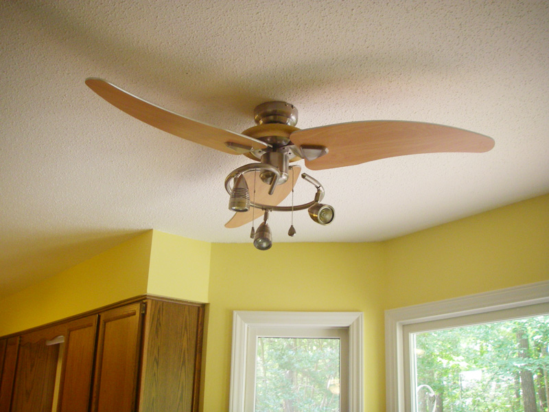 new modern ceiling fan and light