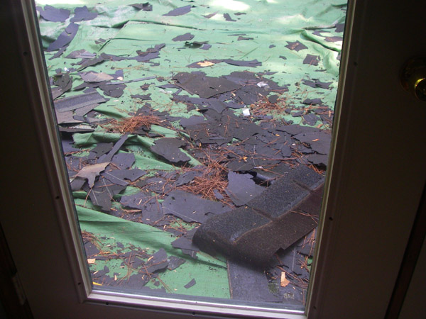 roofing debris