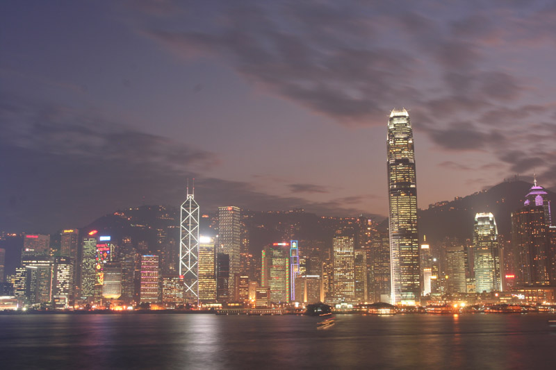 Hong Kong harbor @ sunset