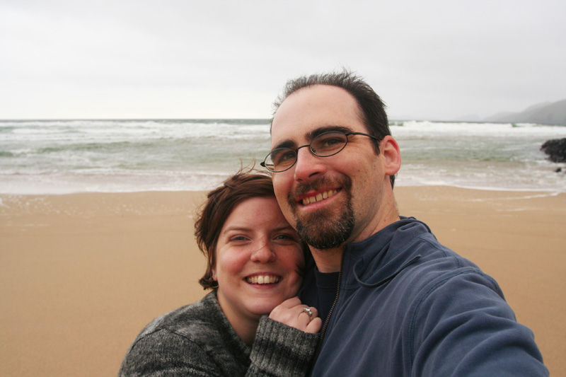 getting blown about on the beach