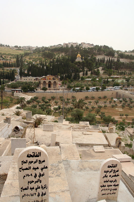 Arabic graveyard overlooking Mount of Olives