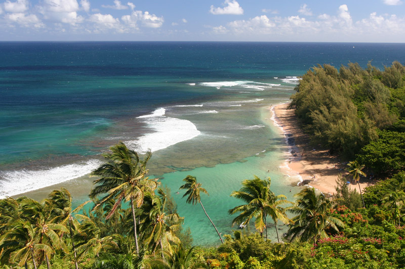 overlooking Ke'e Beach