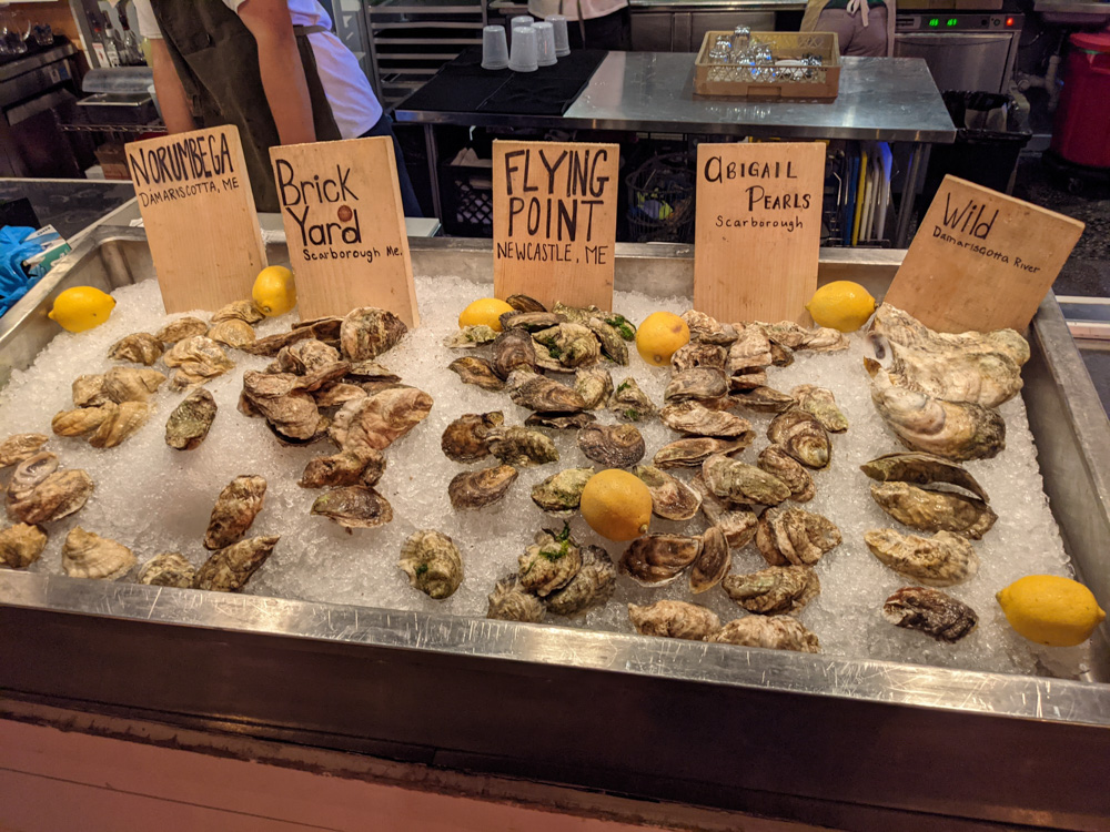 selection @ The Shop by Island Creek Oysters