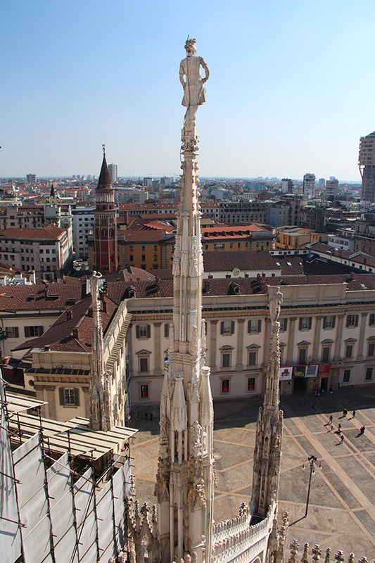 spire and views of Milan