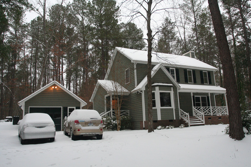 snow in NC!