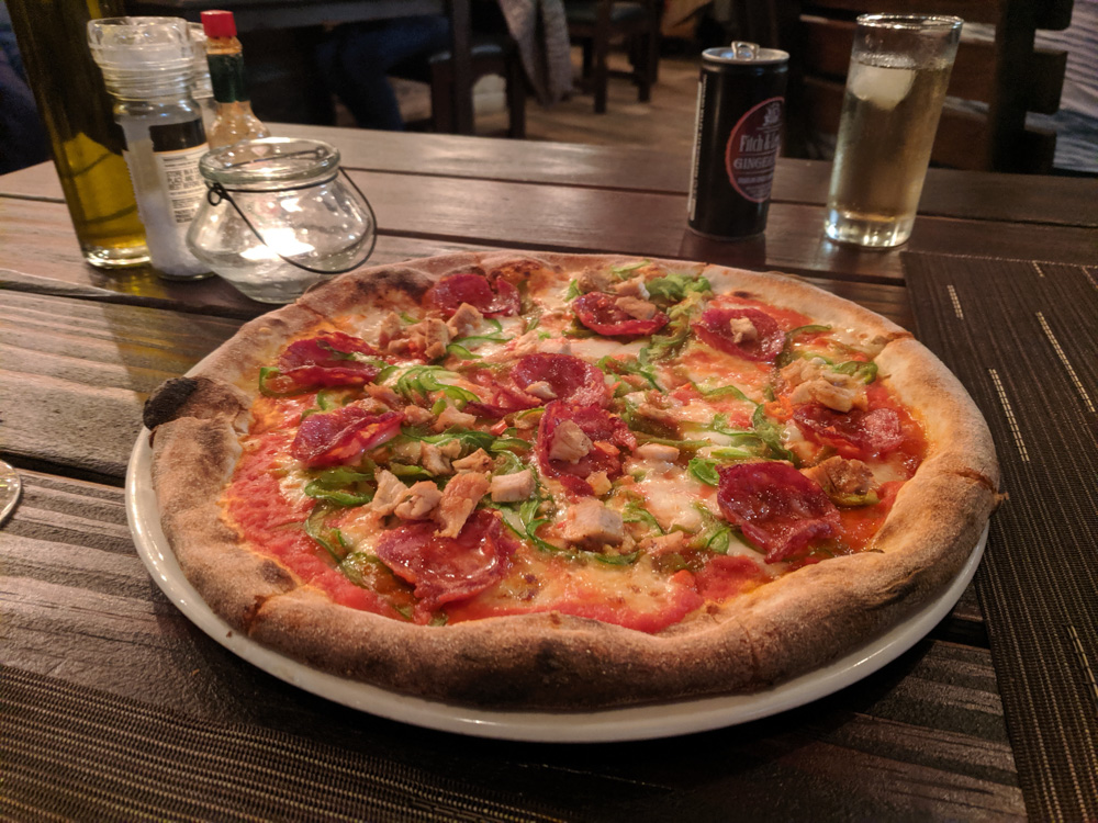 spicy pizza @ Gabriele's Italian Pizzeria