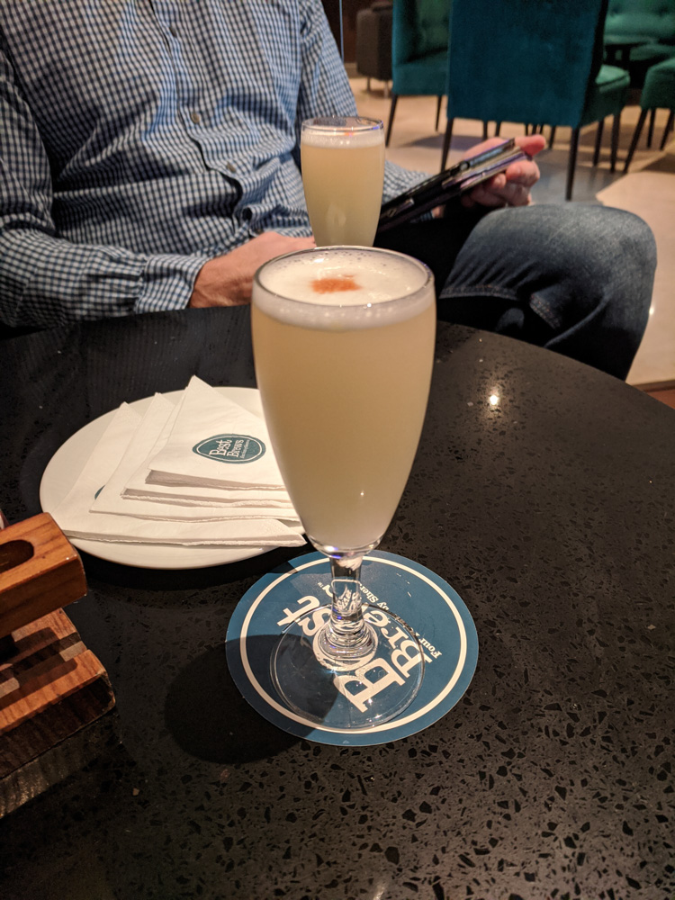 first pisco sours of the trip