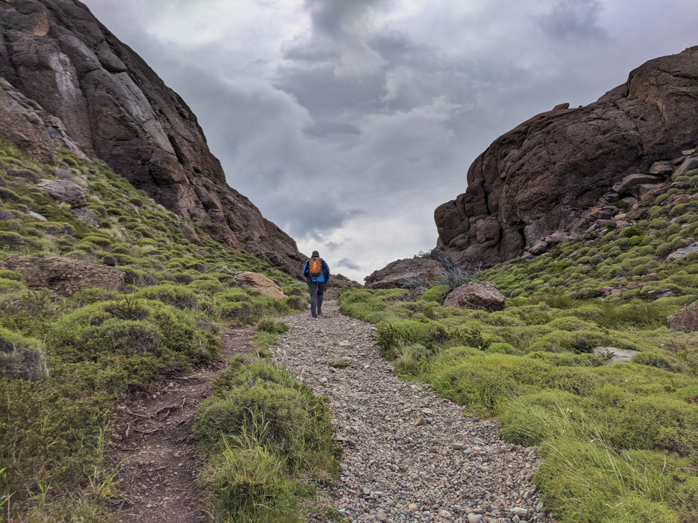 Mirador Condor hike (this pass near the top was crazy windy)