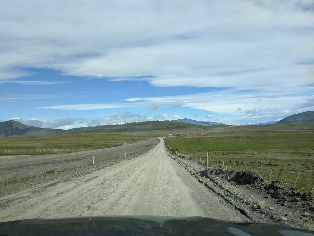 on the road to Torres del Paine