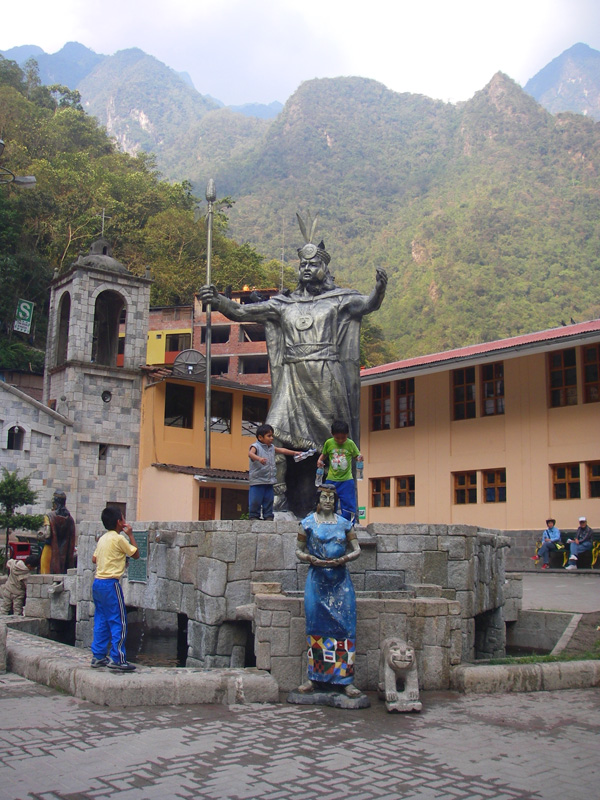 main square in Aguas Calientes