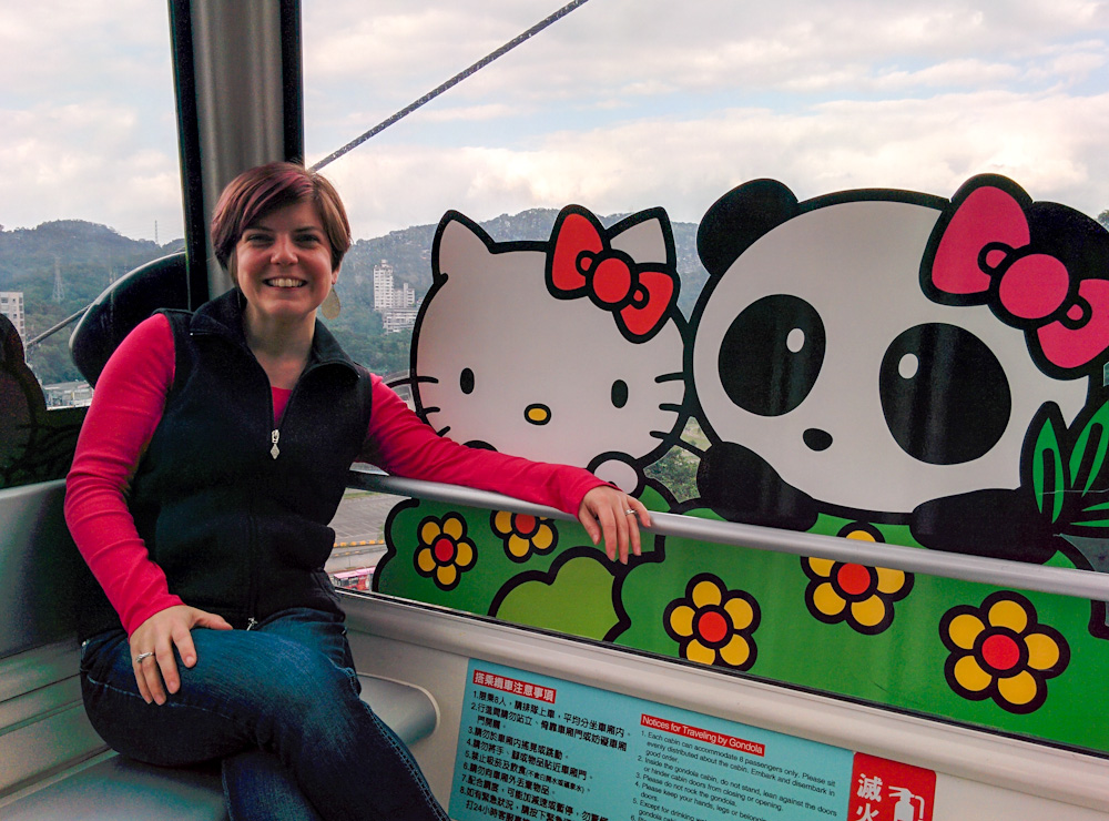 Hello Kitty and me on the gondola