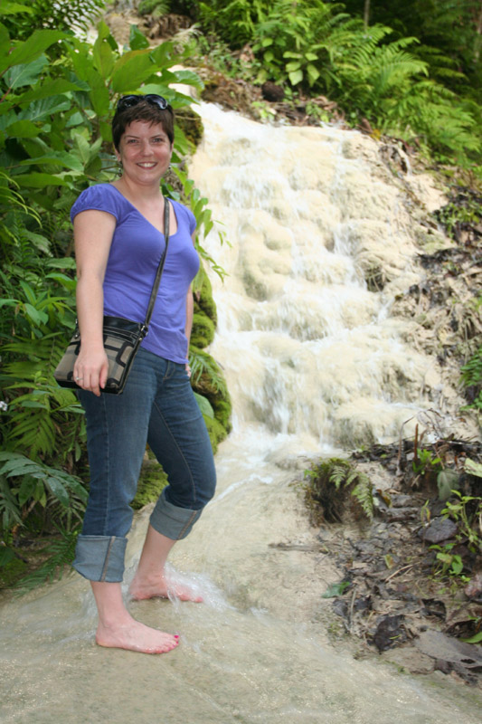 me standing in the waterfall