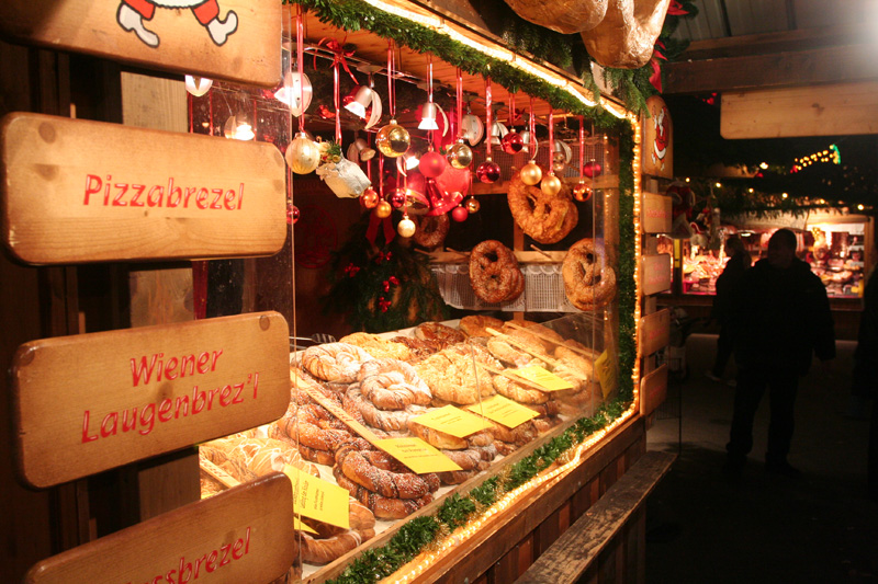 pretzels at the Rathaus Christmas market