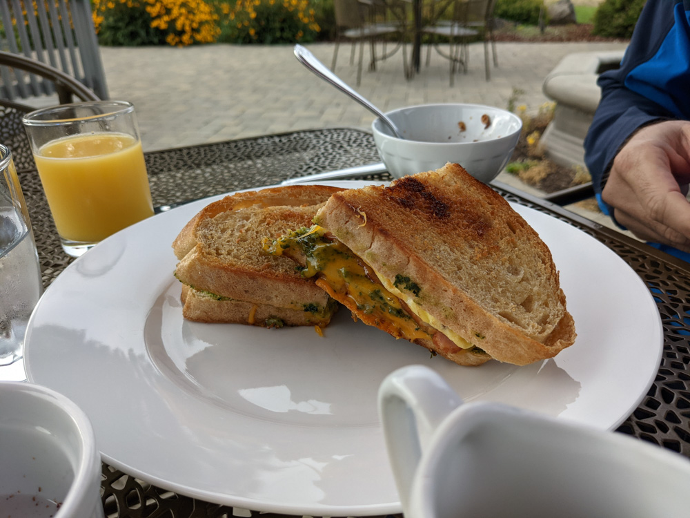 delicious breakfast sandwich @ La Bastide B&B