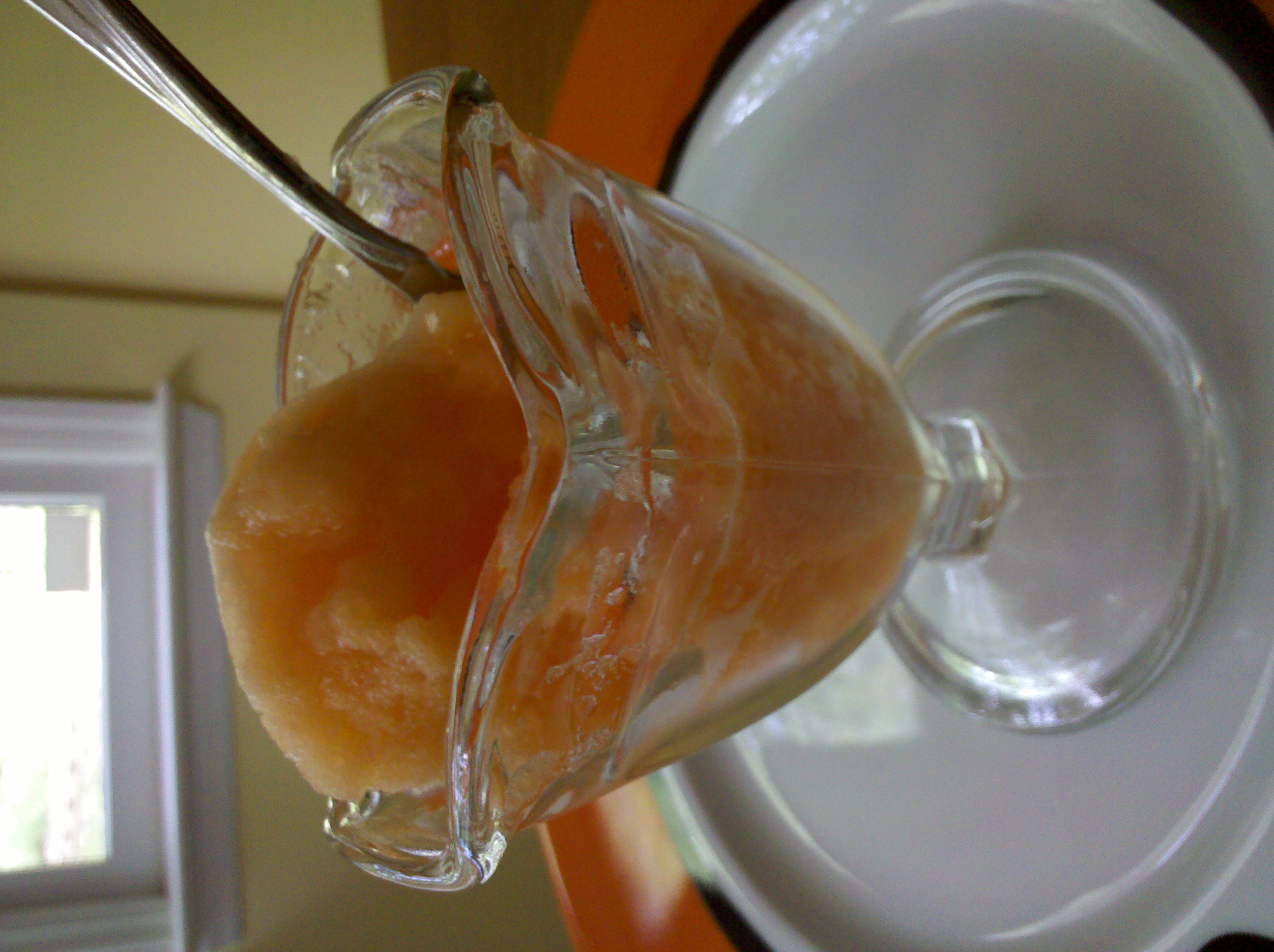 home-made cantaloupe sorbet!