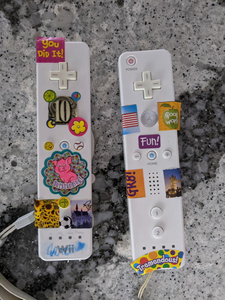 new remotes with stickers
