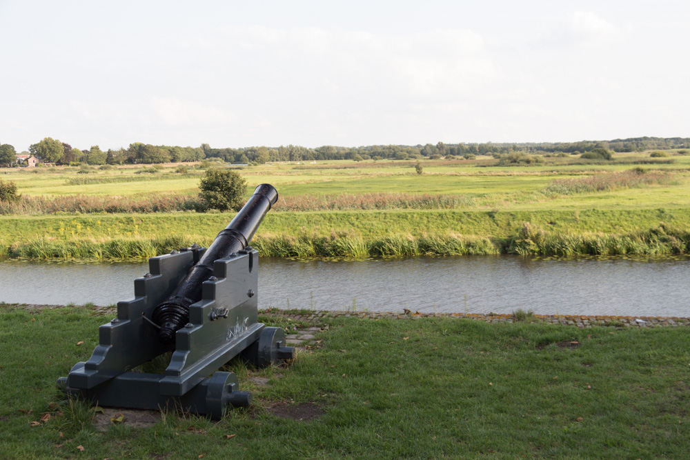 cannon aimed at countryside