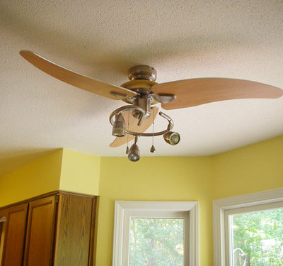 a long overdue ceiling fan upgrade for the kitchen