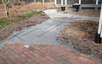 A new walkway to the screened porch