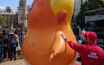 London: Trump protests, Hampsted Heath