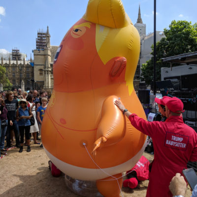 London: Trump protests, Hampsted Heath